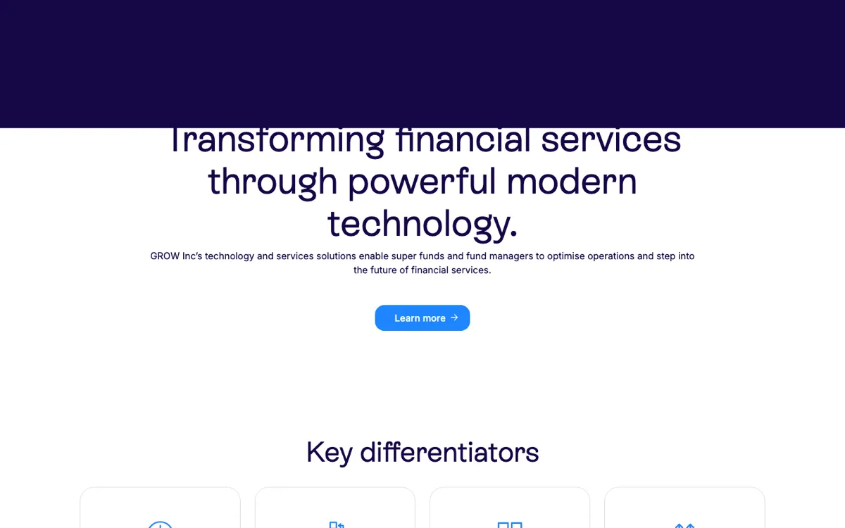 GROW marketing site